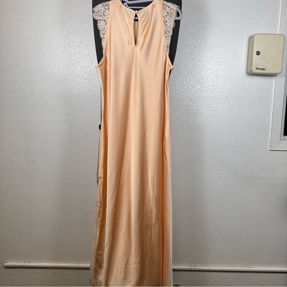 Future Collective | Chic Peach Dress with Lace Detail - Picture 2 of 7